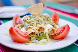 Flautas con pollo